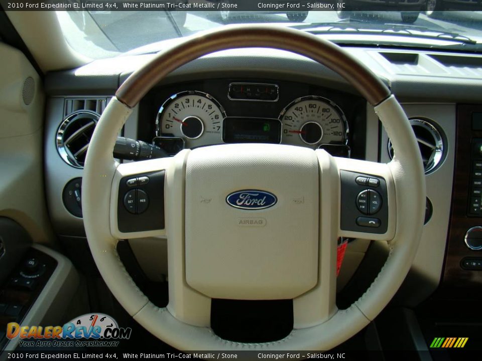 2010 Ford Expedition EL Limited 4x4 White Platinum Tri-Coat Metallic / Stone Photo #26