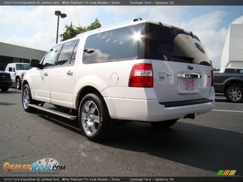 2010 Ford Expedition EL Limited 4x4 White Platinum Tri-Coat Metallic / Stone Photo #35
