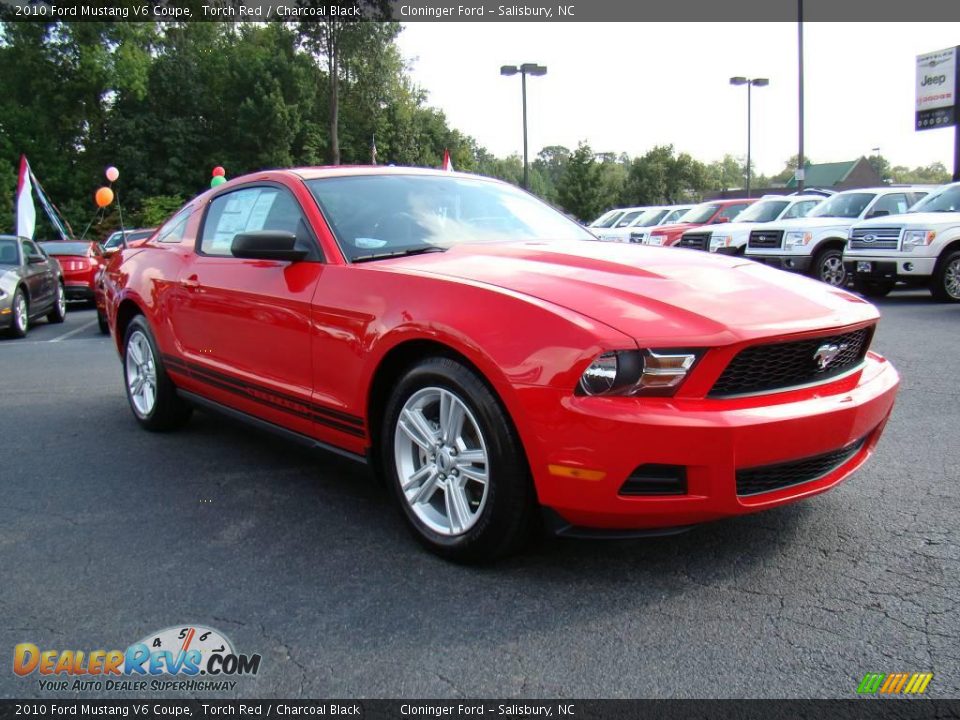 2010 Ford Mustang V6 Coupe Torch Red / Charcoal Black Photo #1