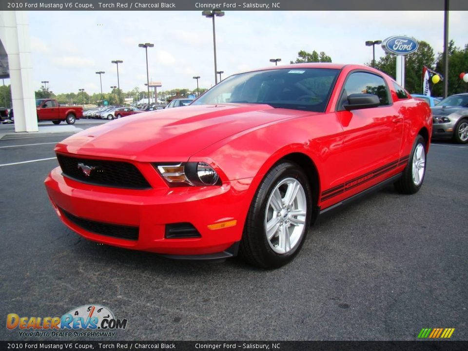 2010 Ford Mustang V6 Coupe Torch Red / Charcoal Black Photo #6