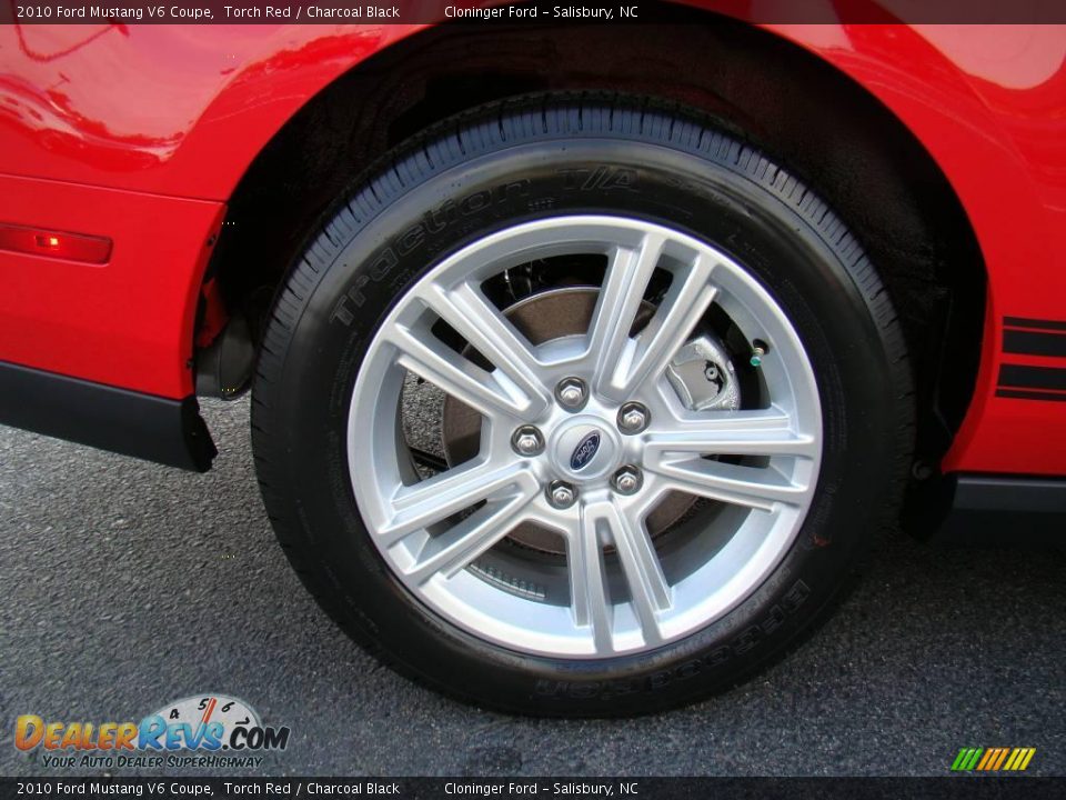 2010 Ford Mustang V6 Coupe Torch Red / Charcoal Black Photo #12