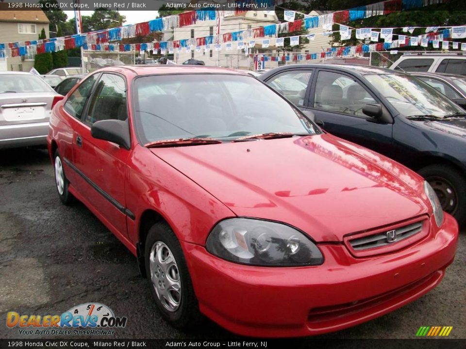 1998 Honda Civic DX Coupe Milano Red / Black Photo #1