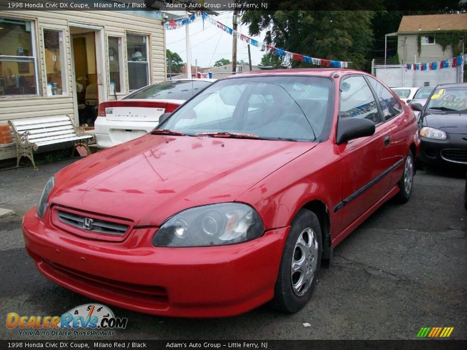 1998 Honda Civic DX Coupe Milano Red / Black Photo #2