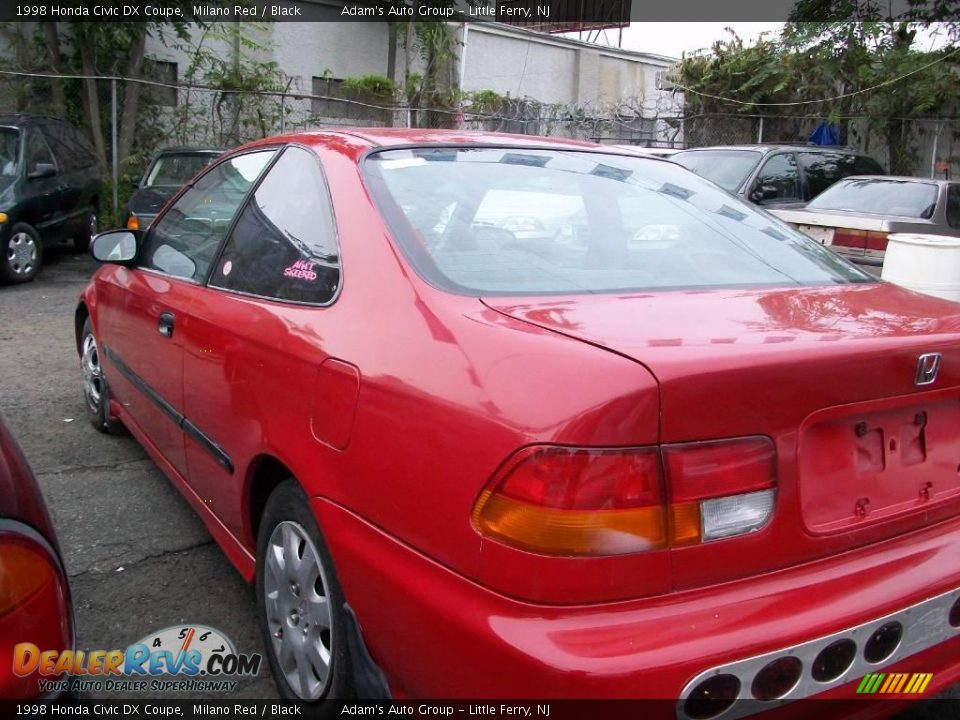 1998 Honda Civic DX Coupe Milano Red / Black Photo #3
