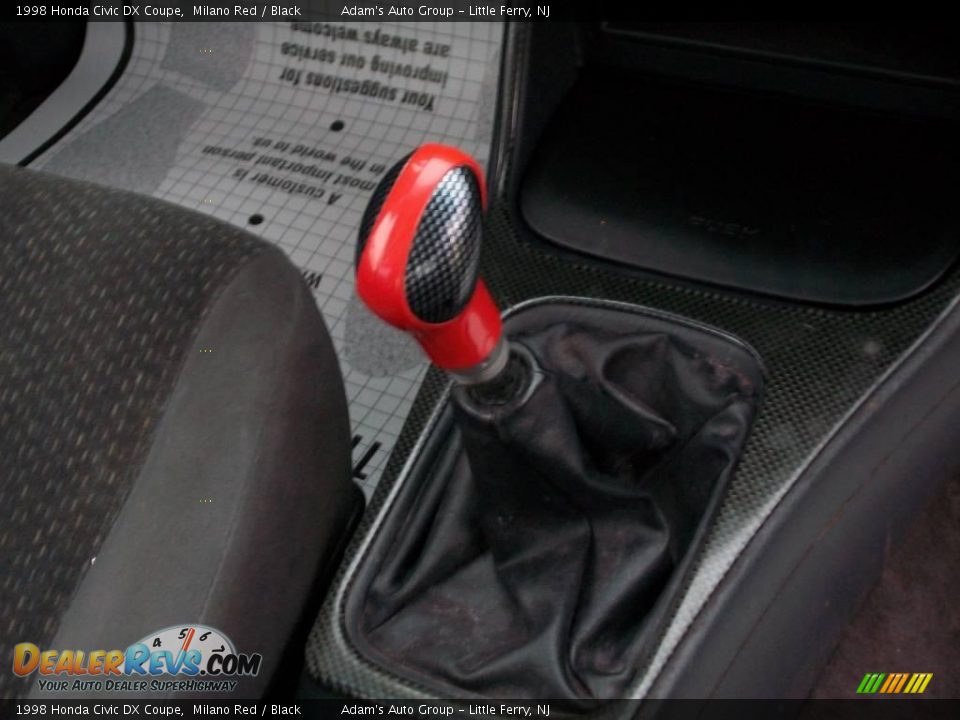 1998 Honda Civic DX Coupe Milano Red / Black Photo #7