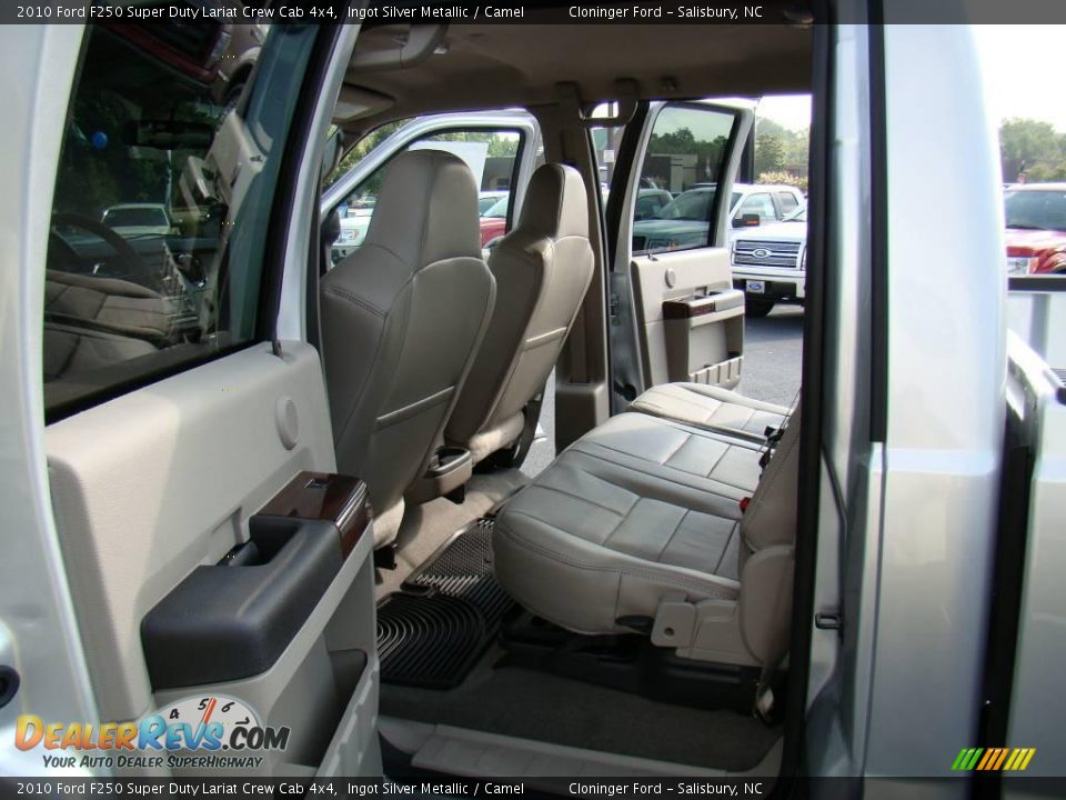 2010 Ford F250 Super Duty Lariat Crew Cab 4x4 Ingot Silver Metallic / Camel Photo #9