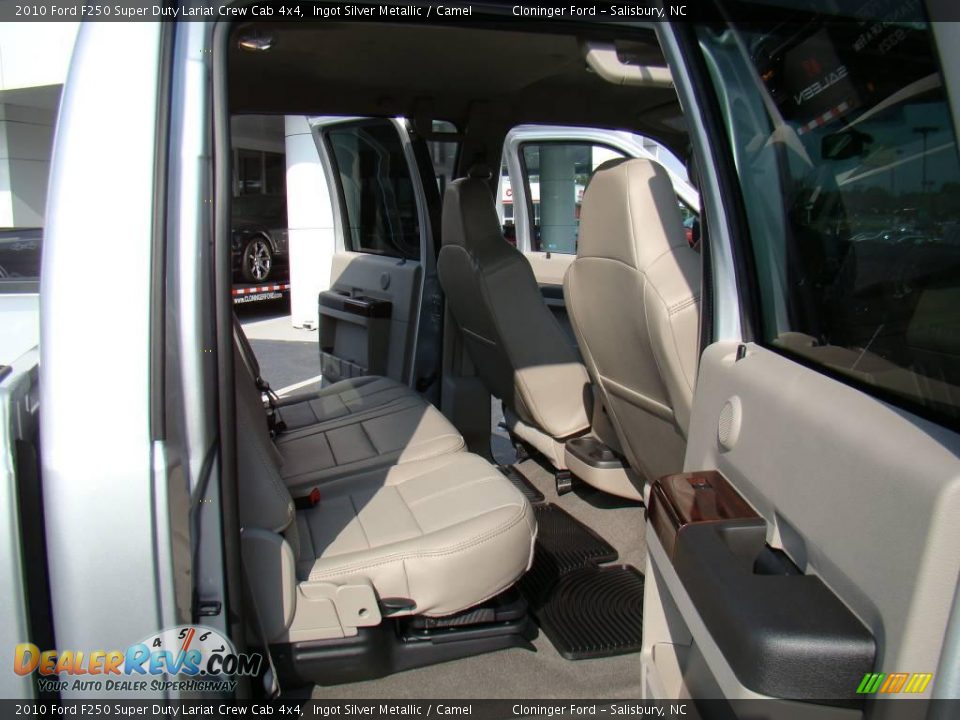 2010 Ford F250 Super Duty Lariat Crew Cab 4x4 Ingot Silver Metallic / Camel Photo #11