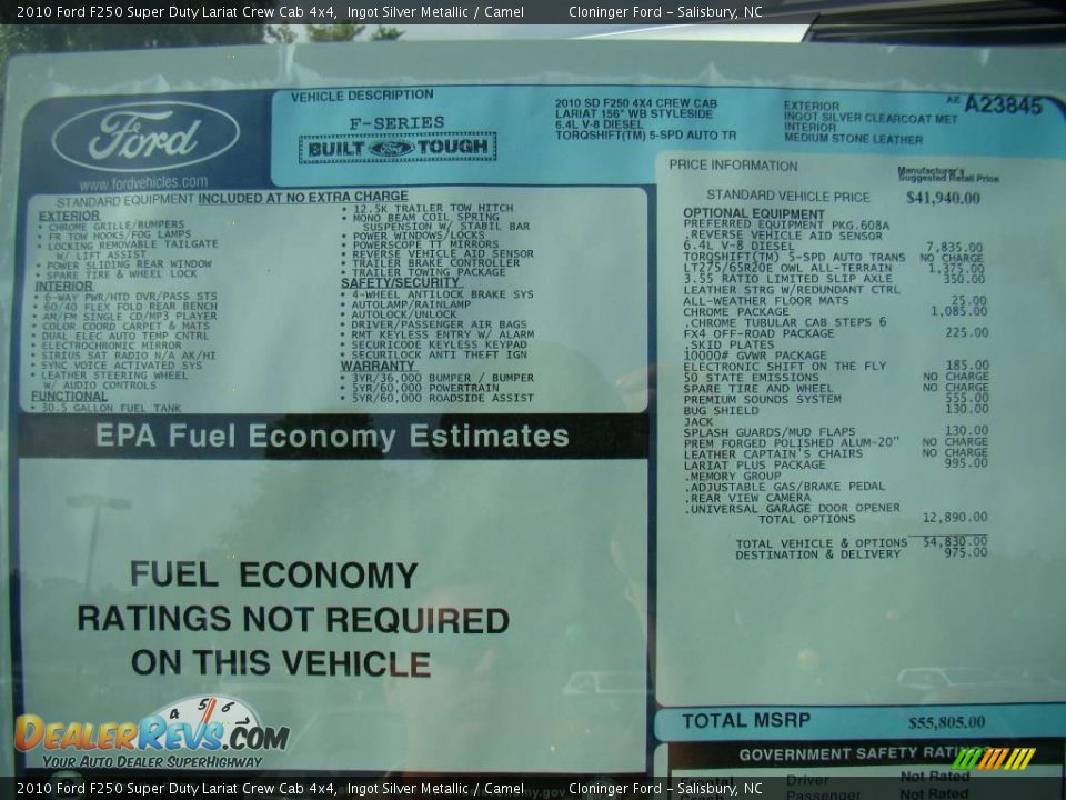 2010 Ford F250 Super Duty Lariat Crew Cab 4x4 Ingot Silver Metallic / Camel Photo #14