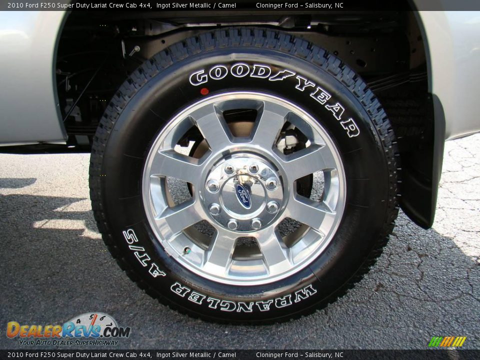 2010 Ford F250 Super Duty Lariat Crew Cab 4x4 Ingot Silver Metallic / Camel Photo #16