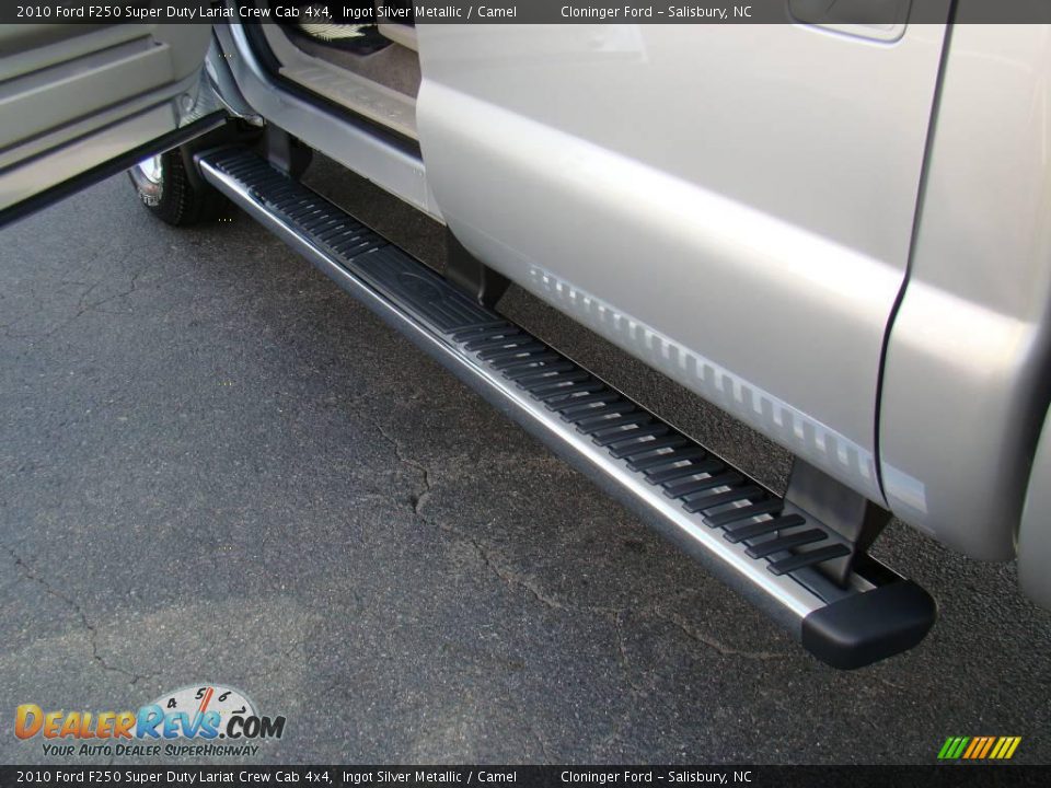 2010 Ford F250 Super Duty Lariat Crew Cab 4x4 Ingot Silver Metallic / Camel Photo #17