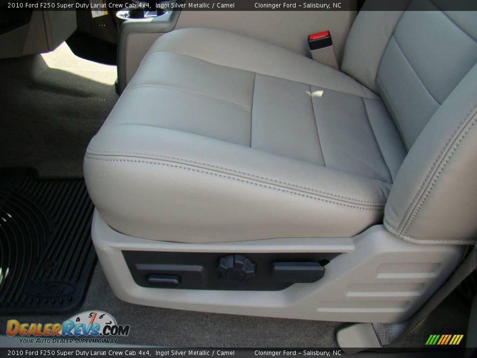 2010 Ford F250 Super Duty Lariat Crew Cab 4x4 Ingot Silver Metallic / Camel Photo #19
