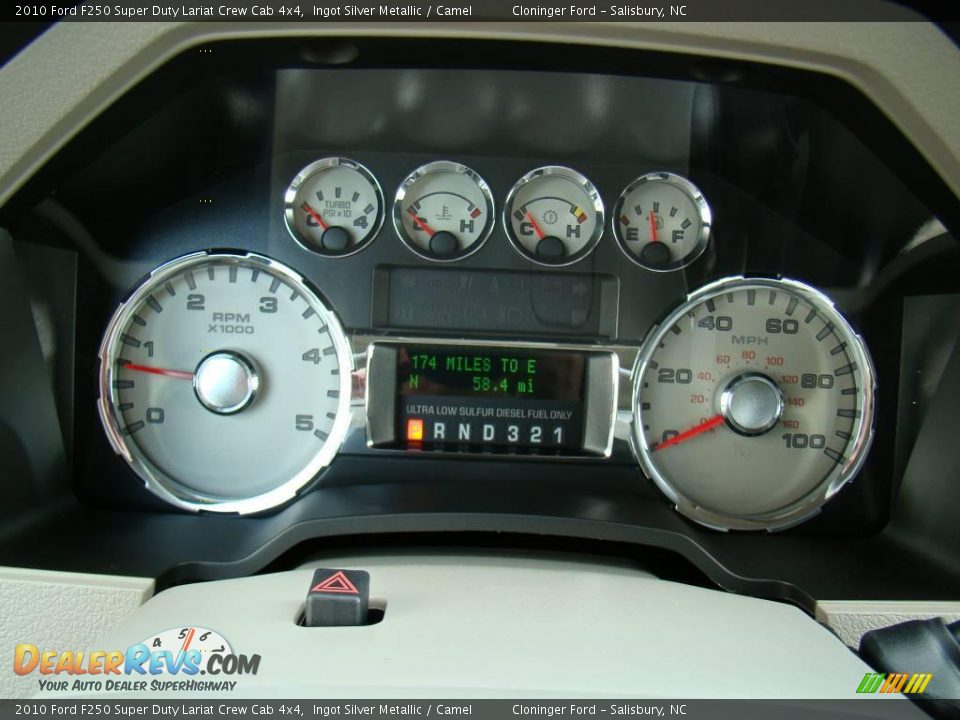 2010 Ford F250 Super Duty Lariat Crew Cab 4x4 Ingot Silver Metallic / Camel Photo #20