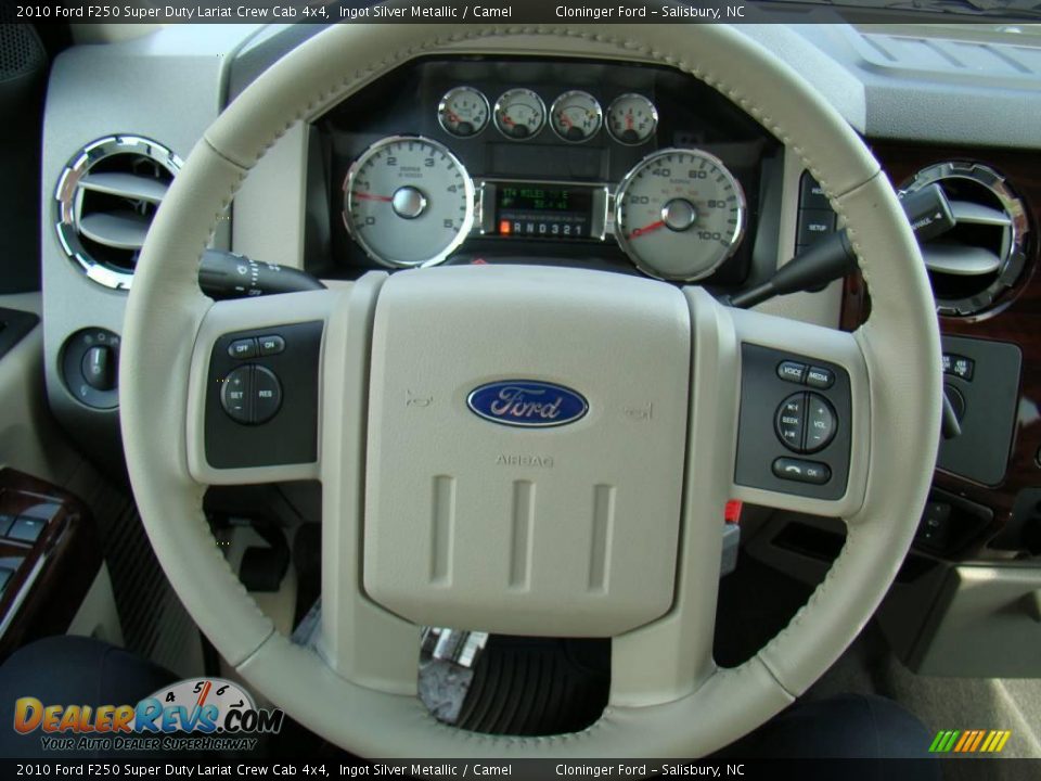 2010 Ford F250 Super Duty Lariat Crew Cab 4x4 Ingot Silver Metallic / Camel Photo #21