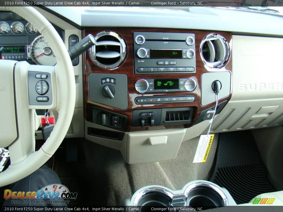 2010 Ford F250 Super Duty Lariat Crew Cab 4x4 Ingot Silver Metallic / Camel Photo #29