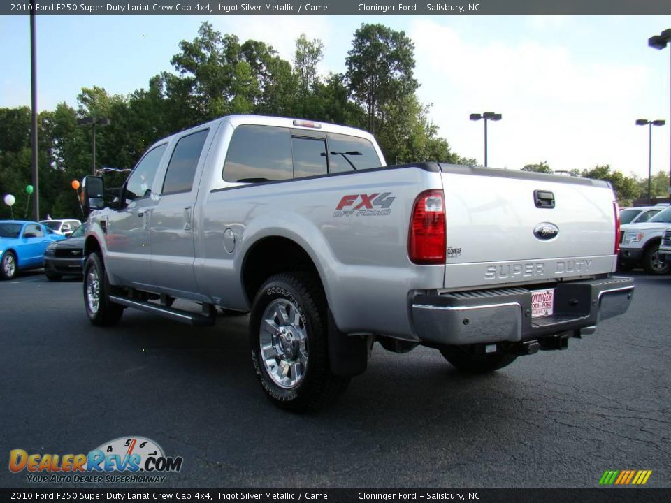 2010 Ford F250 Super Duty Lariat Crew Cab 4x4 Ingot Silver Metallic / Camel Photo #30