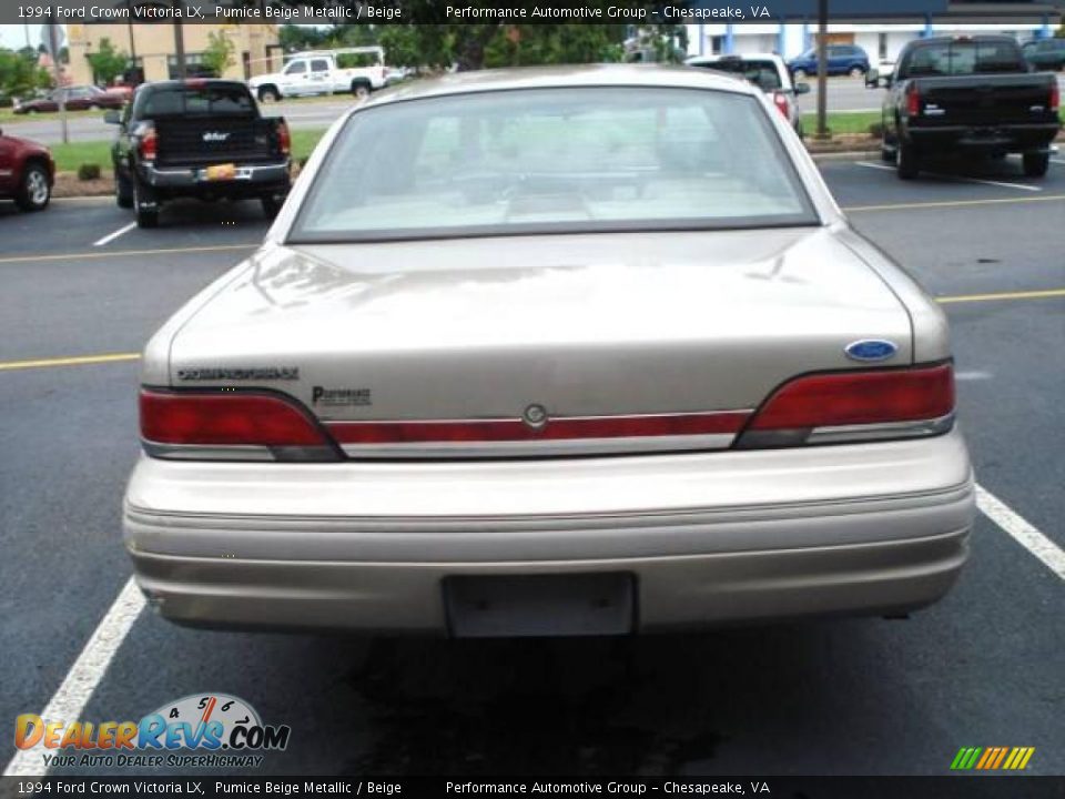 1994 Ford Crown Victoria LX Pumice Beige Metallic / Beige Photo #4