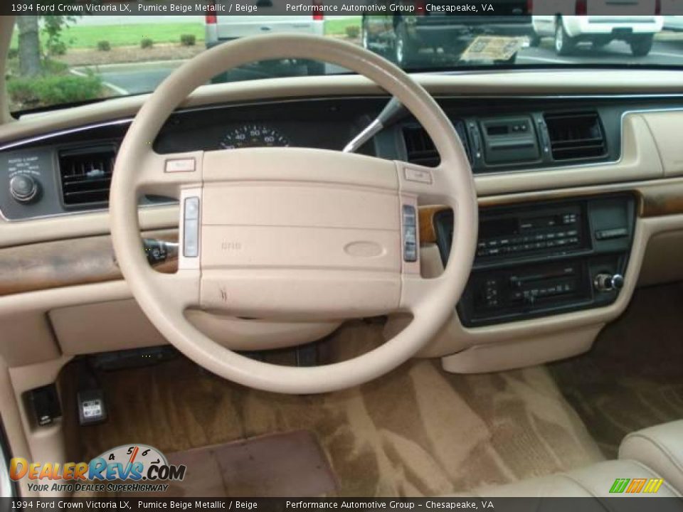 1994 Ford Crown Victoria LX Pumice Beige Metallic / Beige Photo #13