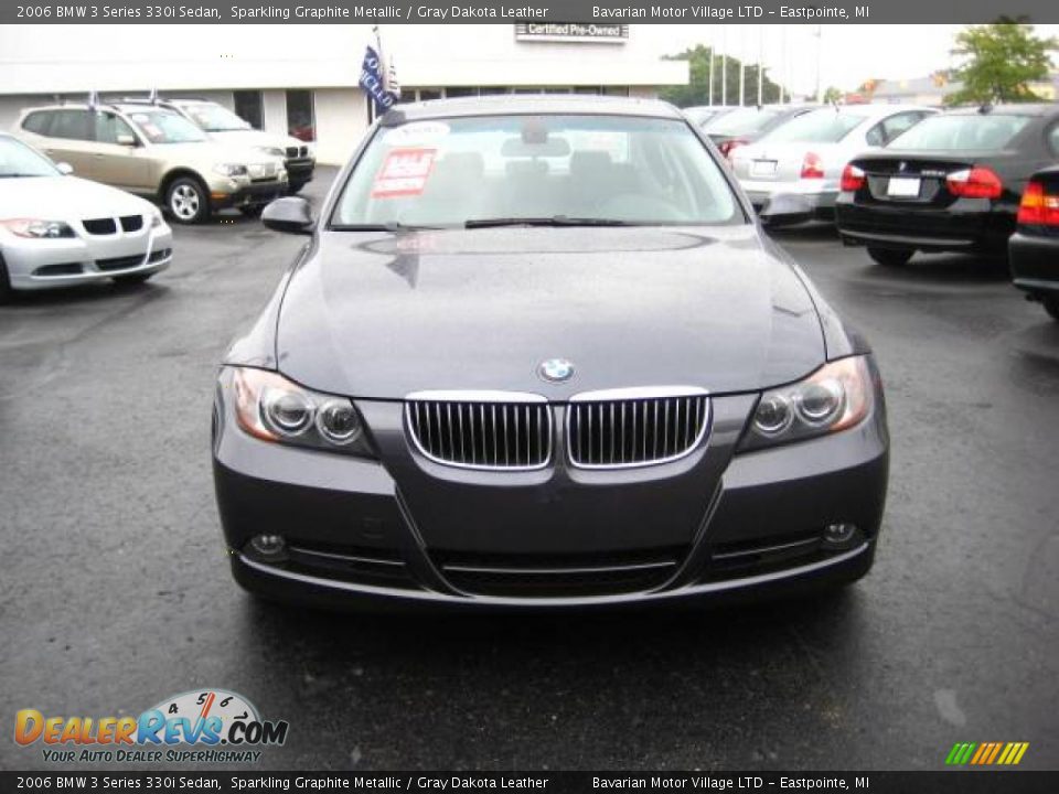 2006 BMW 3 Series 330i Sedan Sparkling Graphite Metallic / Gray Dakota Leather Photo #2