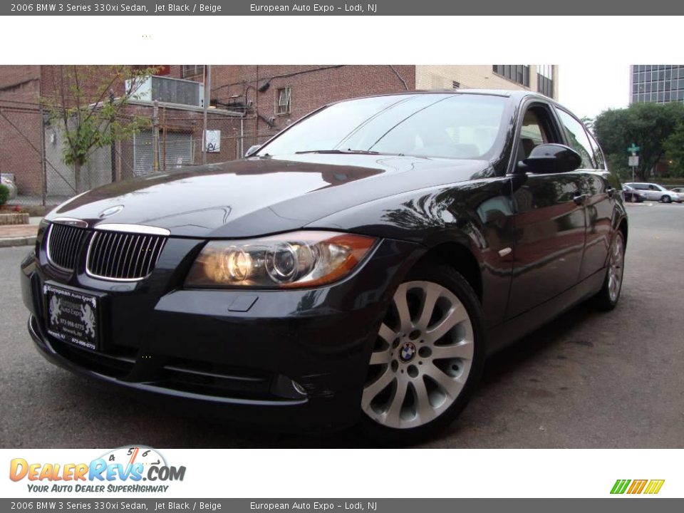 2006 BMW 3 Series 330xi Sedan Jet Black / Beige Photo #1
