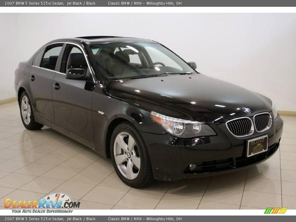 2007 BMW 5 Series 525xi Sedan Jet Black / Black Photo #1