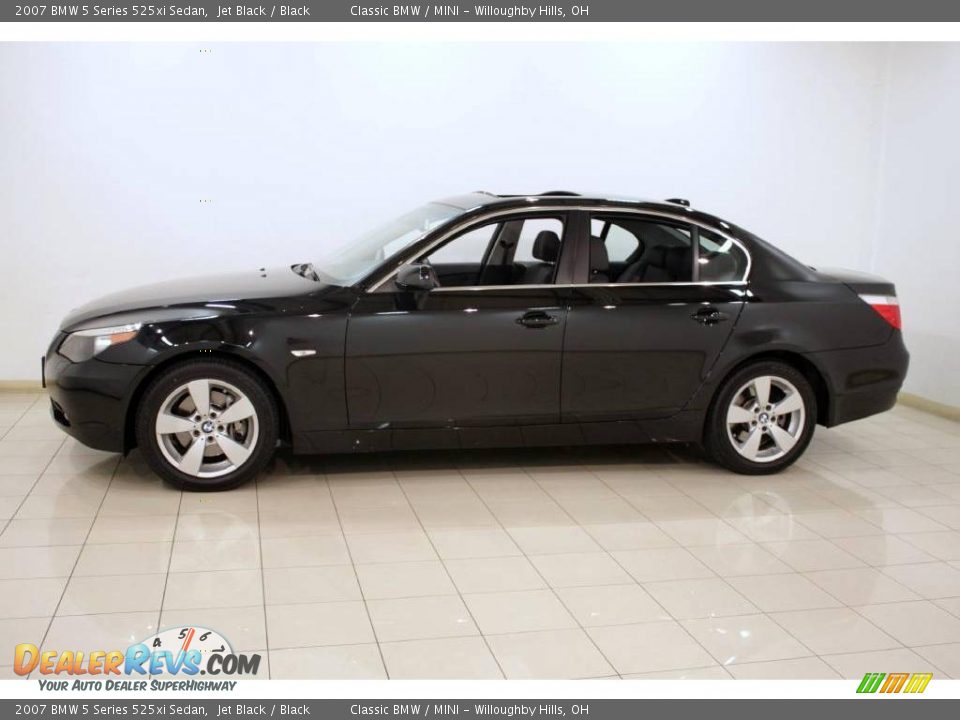 2007 BMW 5 Series 525xi Sedan Jet Black / Black Photo #4