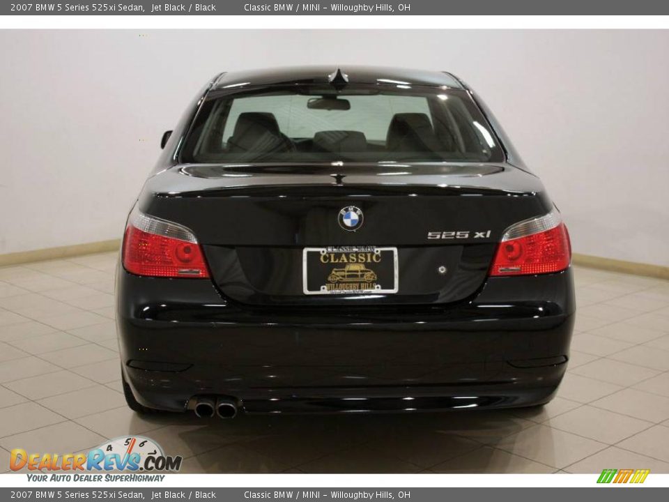 2007 BMW 5 Series 525xi Sedan Jet Black / Black Photo #6