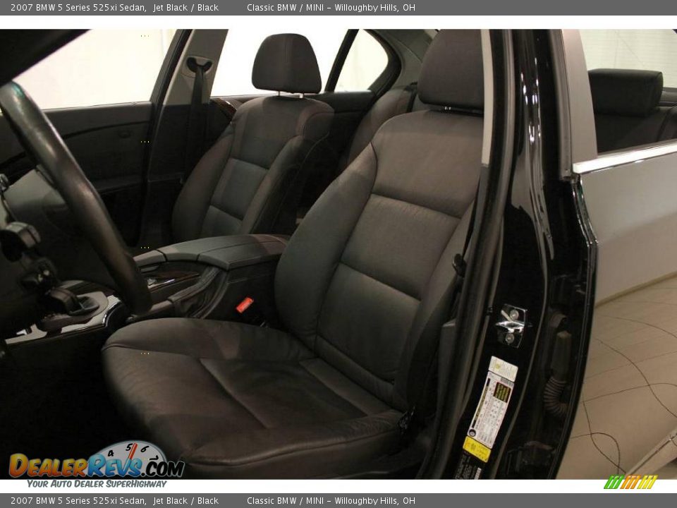 2007 BMW 5 Series 525xi Sedan Jet Black / Black Photo #11