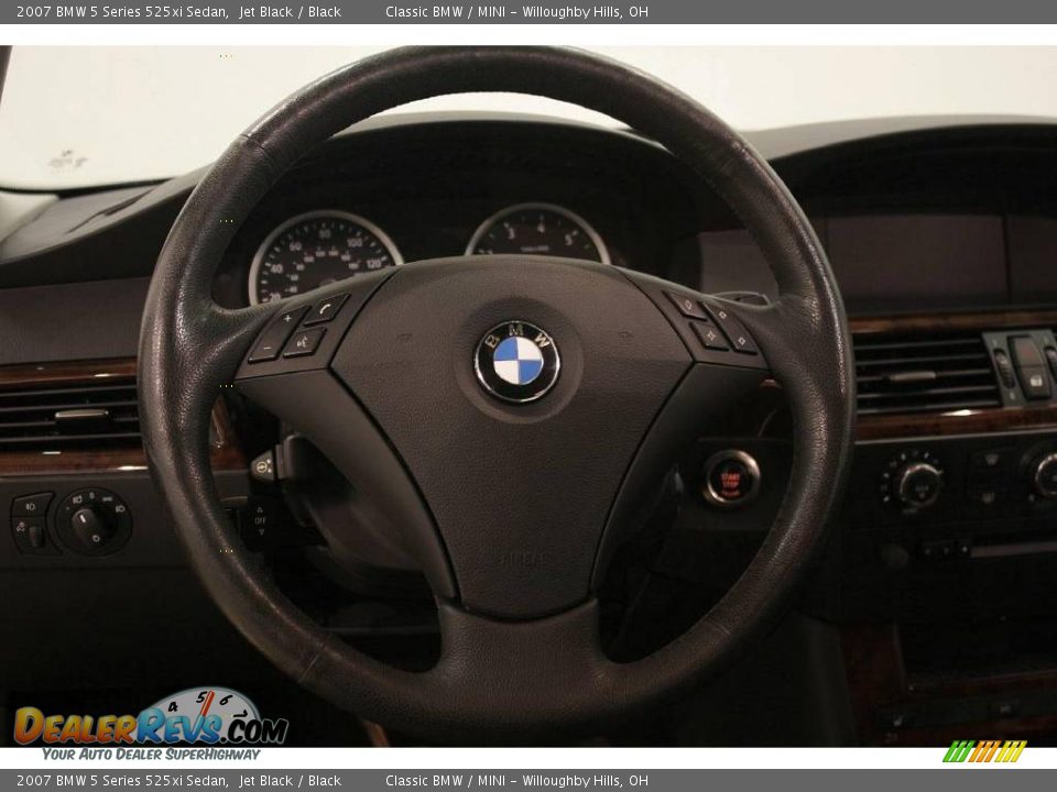 2007 BMW 5 Series 525xi Sedan Jet Black / Black Photo #12