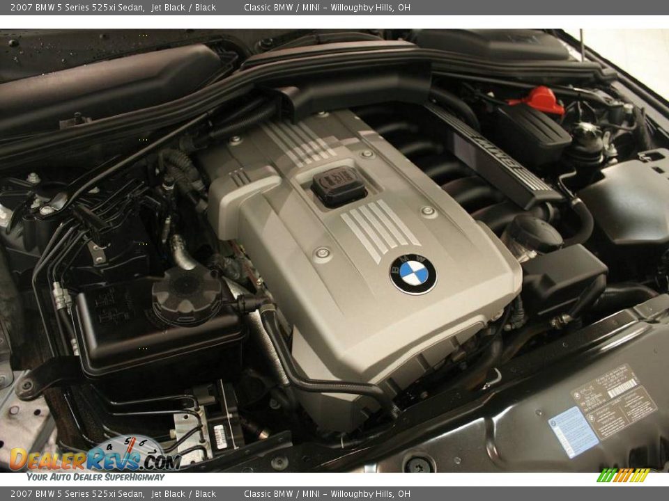 2007 BMW 5 Series 525xi Sedan Jet Black / Black Photo #24