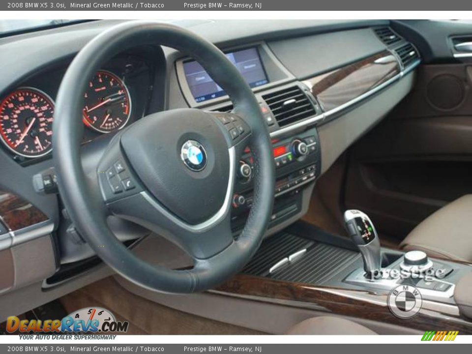 2008 BMW X5 3.0si Mineral Green Metallic / Tobacco Photo #4