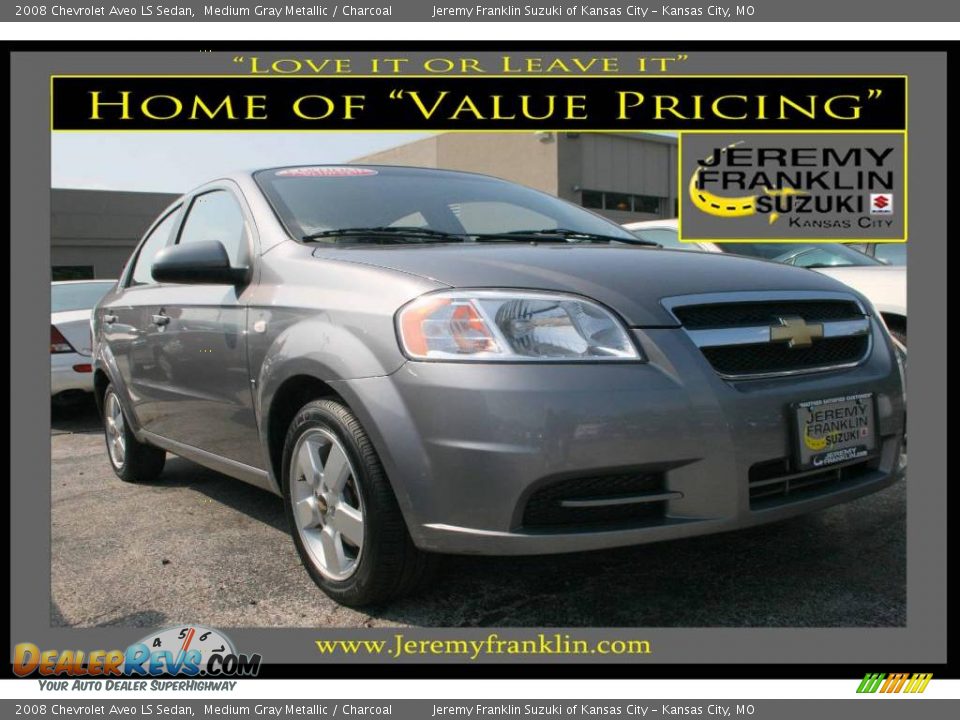 2008 Chevrolet Aveo LS Sedan Medium Gray Metallic / Charcoal Photo #1