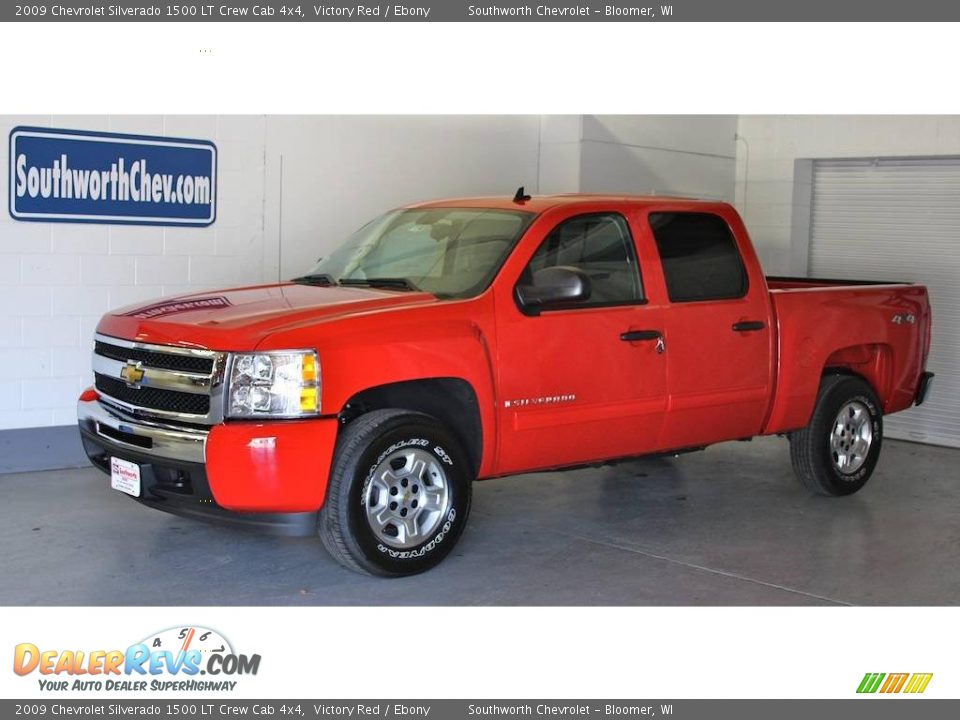 2009 Chevrolet Silverado 1500 LT Crew Cab 4x4 Victory Red / Ebony Photo #1