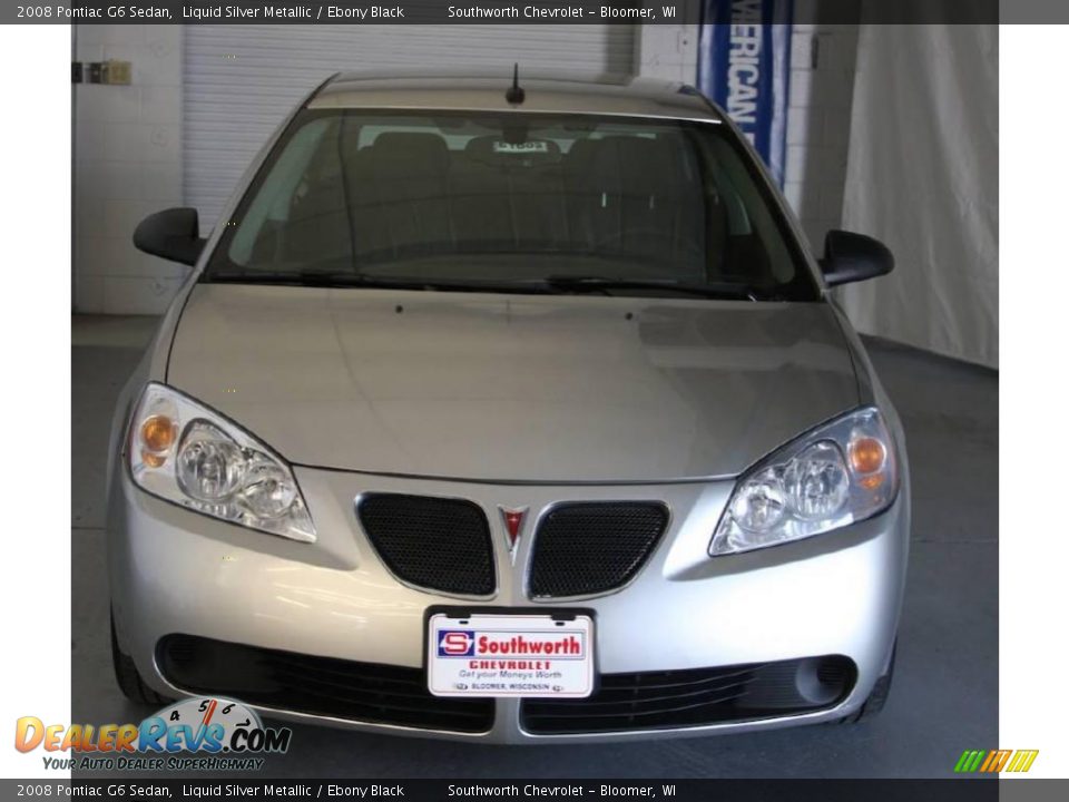 2008 Pontiac G6 Sedan Liquid Silver Metallic / Ebony Black Photo #2
