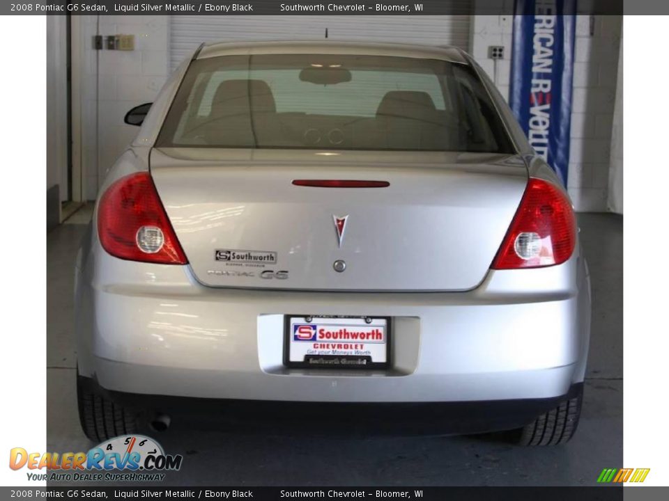 2008 Pontiac G6 Sedan Liquid Silver Metallic / Ebony Black Photo #3