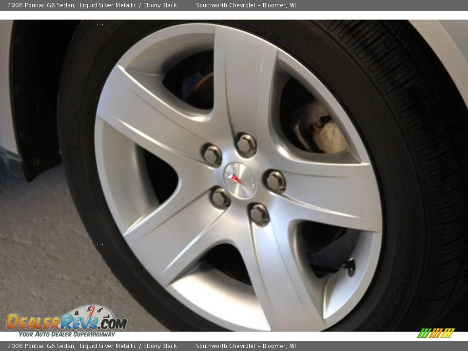2008 Pontiac G6 Sedan Liquid Silver Metallic / Ebony Black Photo #9