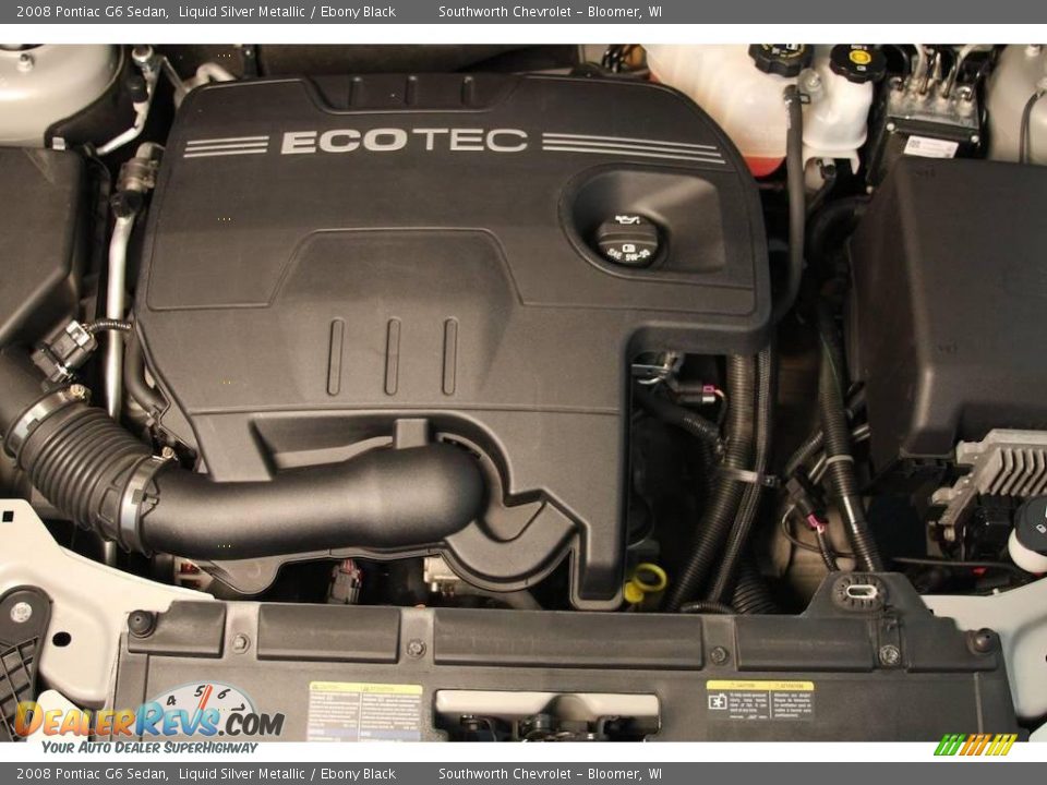 2008 Pontiac G6 Sedan Liquid Silver Metallic / Ebony Black Photo #10