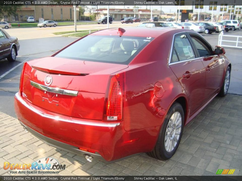 2010 Cadillac CTS 4 3.0 AWD Sedan Crystal Red Tintcoat / Light Titanium/Ebony Photo #4