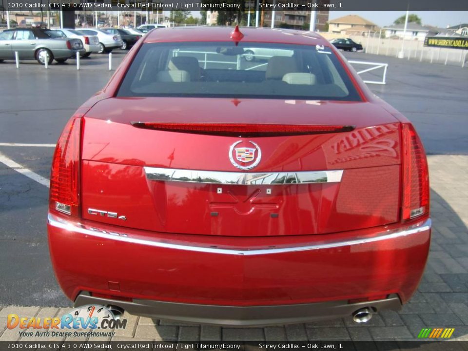 2010 Cadillac CTS 4 3.0 AWD Sedan Crystal Red Tintcoat / Light Titanium/Ebony Photo #5