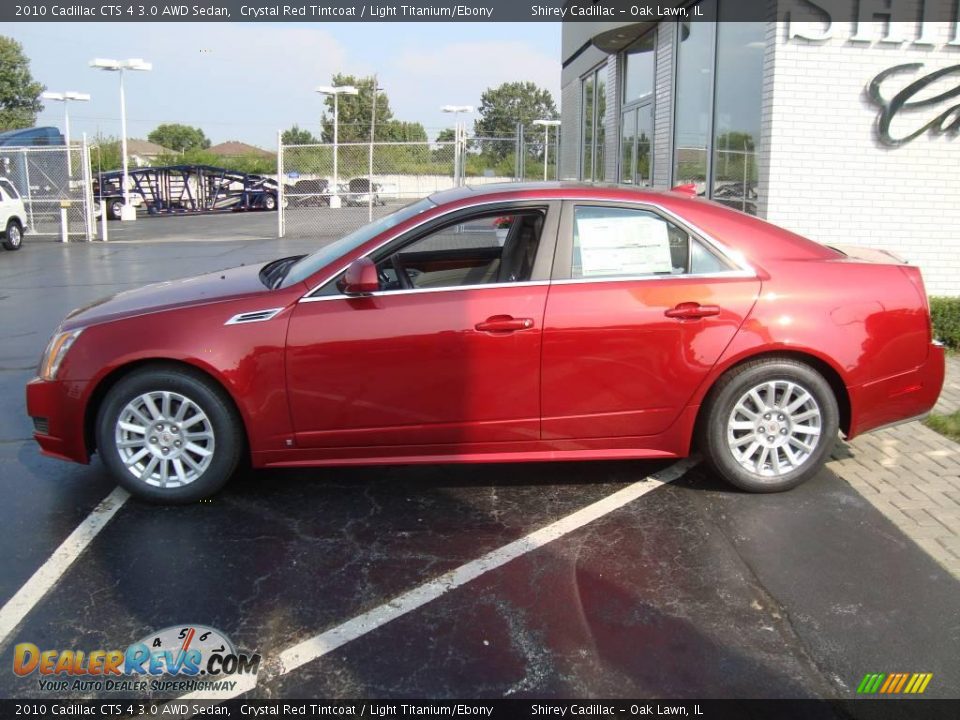 2010 Cadillac CTS 4 3.0 AWD Sedan Crystal Red Tintcoat / Light Titanium/Ebony Photo #7