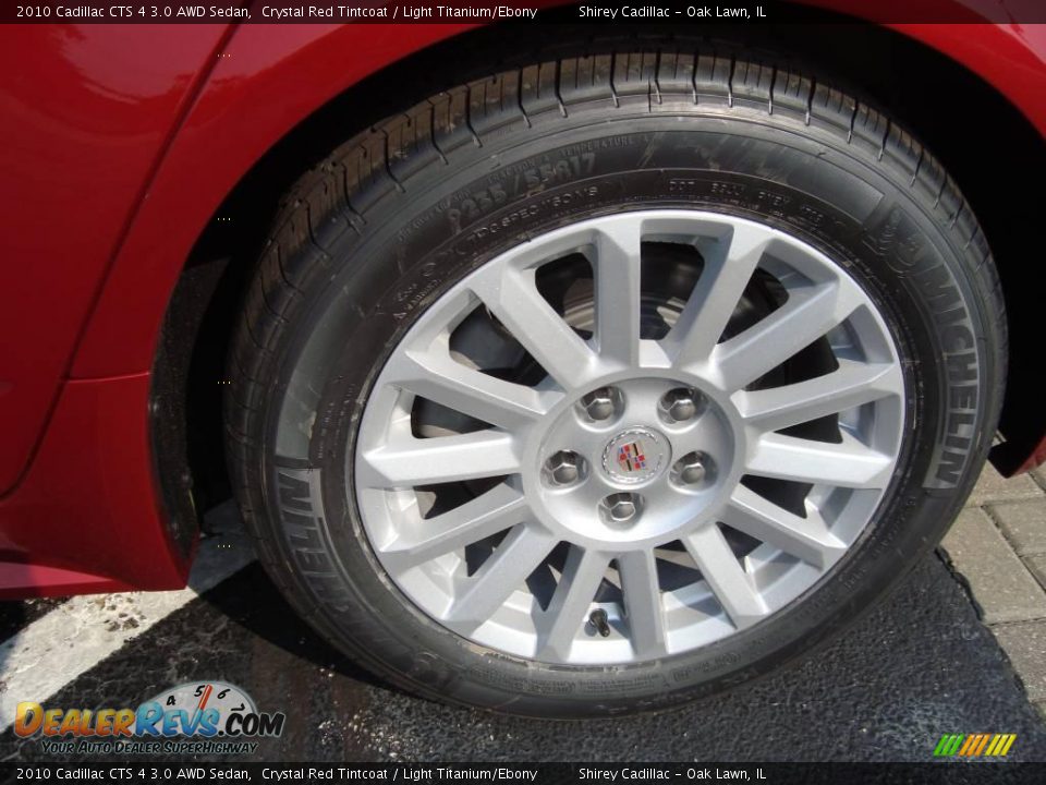 2010 Cadillac CTS 4 3.0 AWD Sedan Crystal Red Tintcoat / Light Titanium/Ebony Photo #8