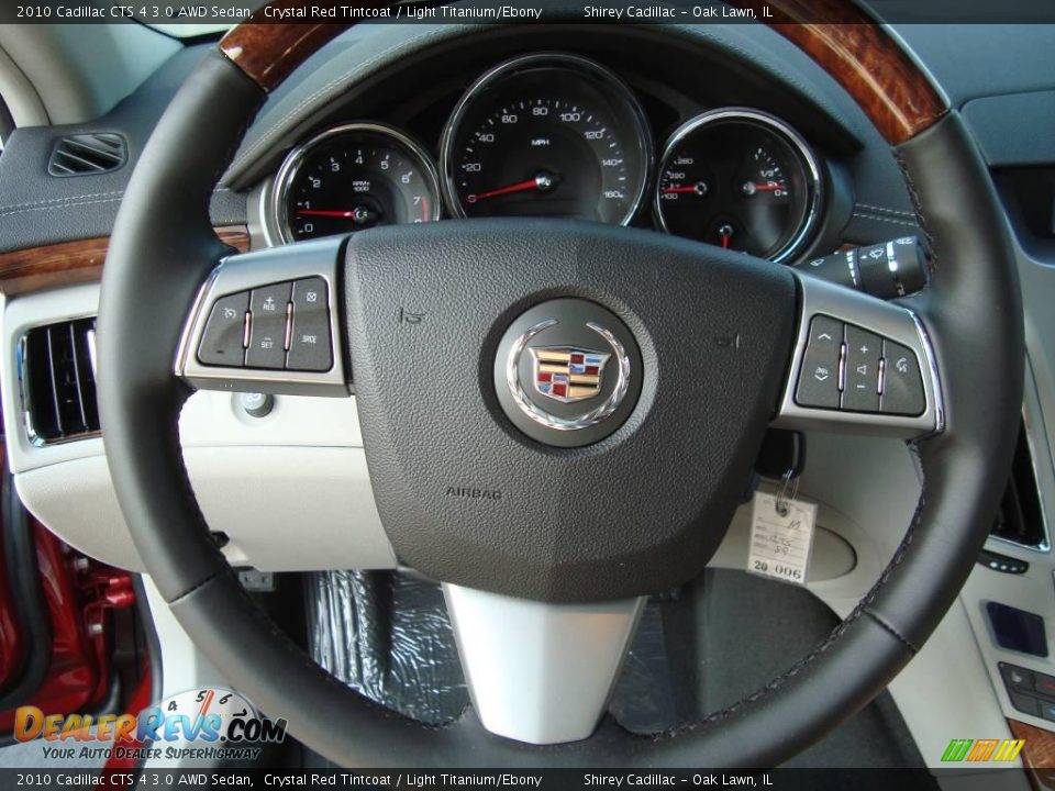 2010 Cadillac CTS 4 3.0 AWD Sedan Crystal Red Tintcoat / Light Titanium/Ebony Photo #15