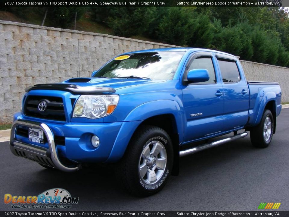 2007 Toyota Tacoma V6 TRD Sport Double Cab 4x4 Speedway Blue Pearl / Graphite Gray Photo #1