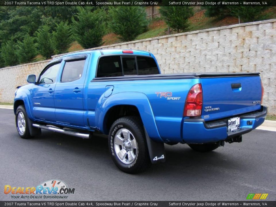 2007 Toyota Tacoma V6 TRD Sport Double Cab 4x4 Speedway Blue Pearl / Graphite Gray Photo #3