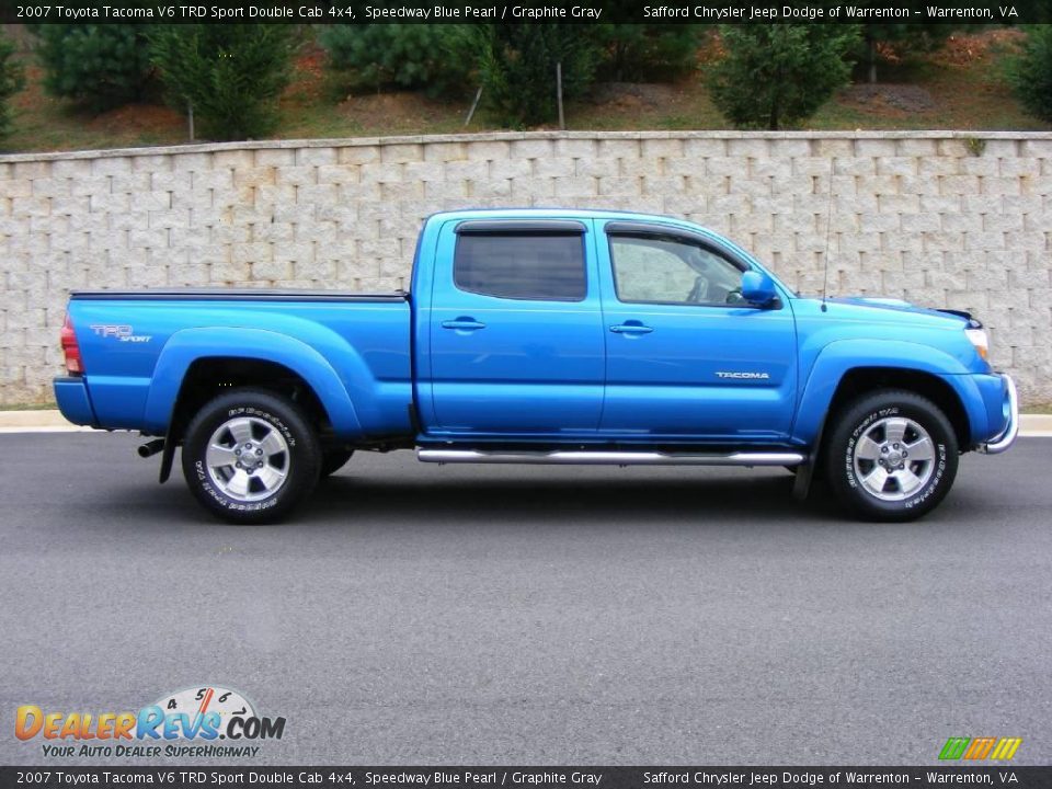 2007 Toyota Tacoma V6 TRD Sport Double Cab 4x4 Speedway Blue Pearl / Graphite Gray Photo #6