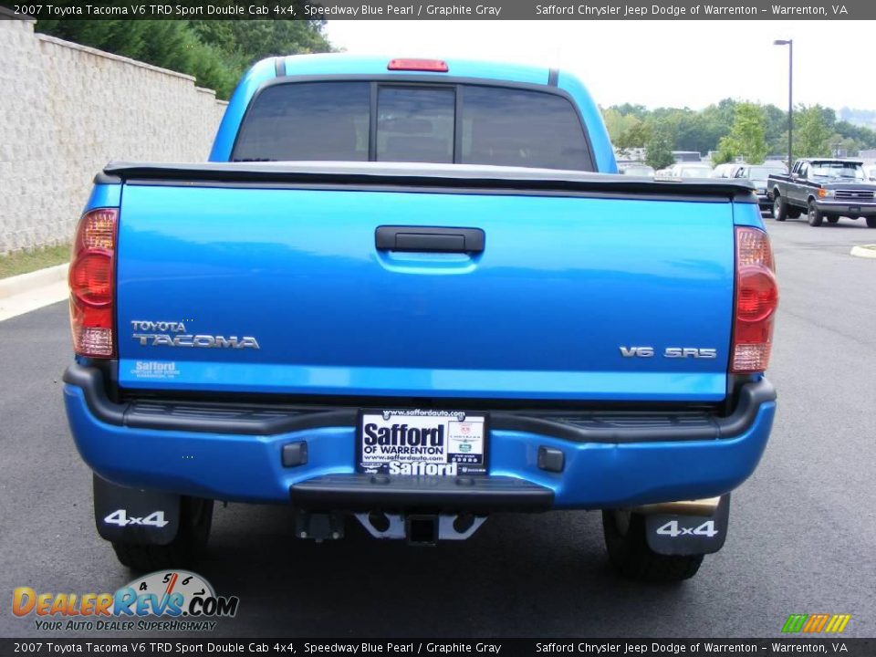 2007 Toyota Tacoma V6 TRD Sport Double Cab 4x4 Speedway Blue Pearl / Graphite Gray Photo #7