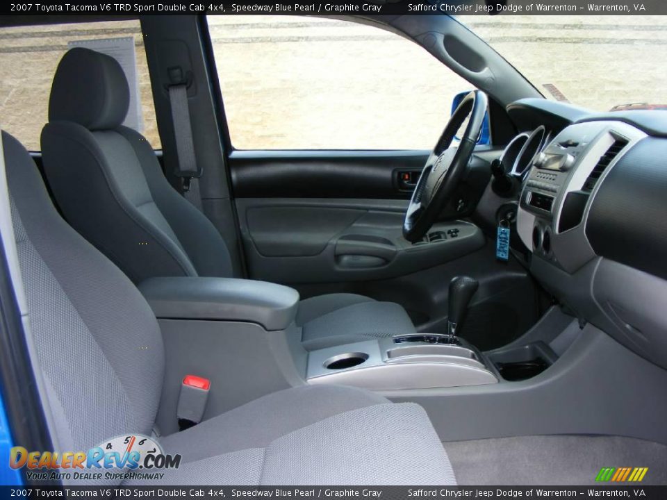 2007 Toyota Tacoma V6 TRD Sport Double Cab 4x4 Speedway Blue Pearl / Graphite Gray Photo #32