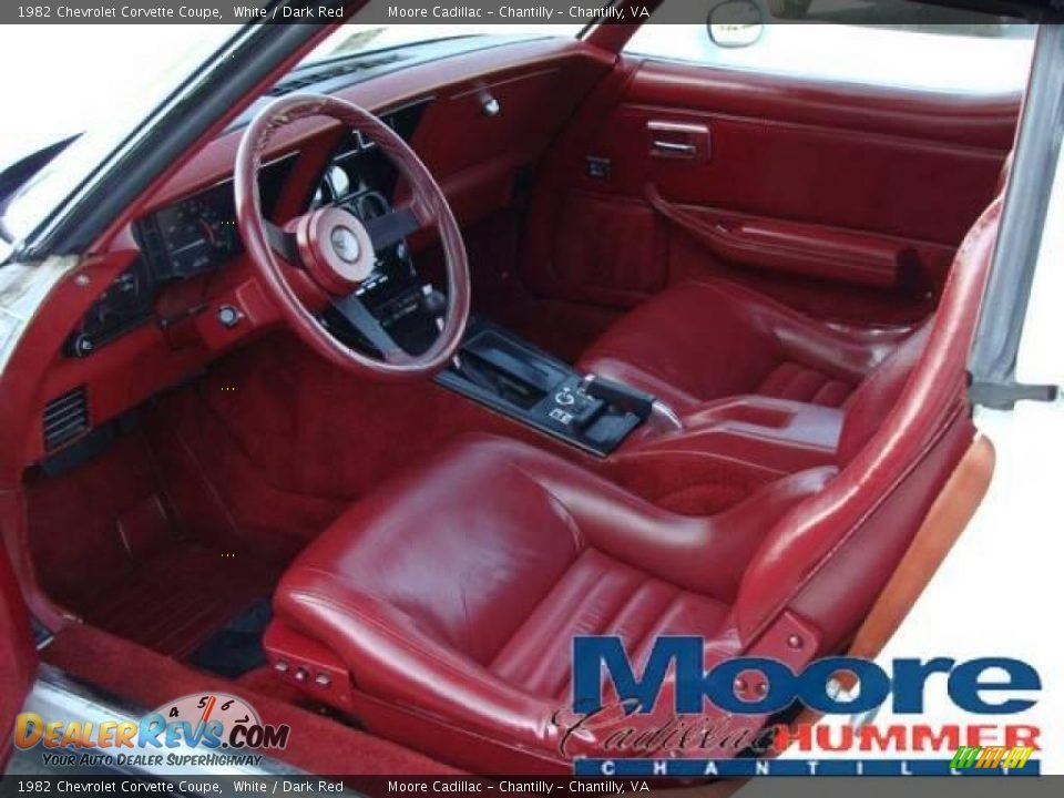 1982 Chevrolet Corvette Coupe White / Dark Red Photo #12