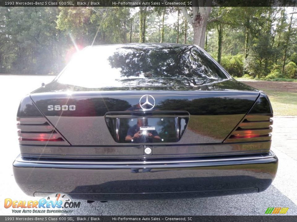 1993 Mercedes-Benz S Class 600 SEL Black / Black Photo #6