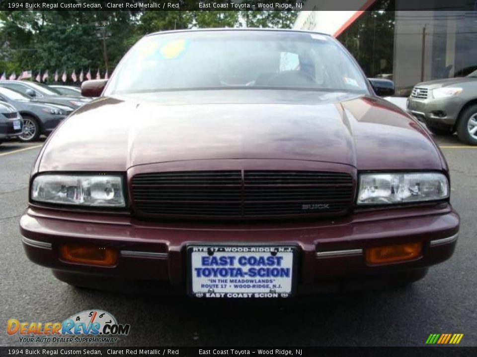 1994 Buick Regal Custom Sedan Claret Red Metallic / Red Photo #2