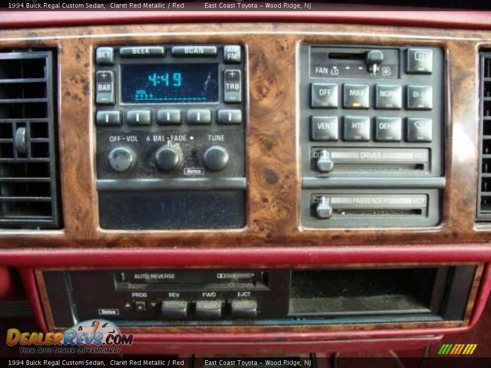 1994 Buick Regal Custom Sedan Claret Red Metallic / Red Photo #11